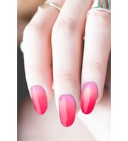 Pembe - Kırmızı Ombre Tırnak Dövmesi, Tırnak Tattoo, Nail Art, Tırnak Sticker, Nail Sticker