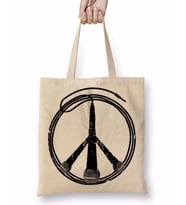 Müzik Barış Peace Bez Çanta Uzun Saplı