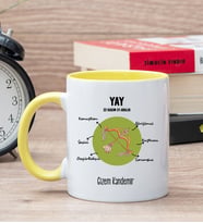 Kişiye Özel Yay Burcuna Hediye Sarı Kupa Bardak