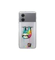 Redmi Note 11R ile Uyumlu Splash Tembel Hayvan Tasarımlı Şeffaf Silikon Kılıf