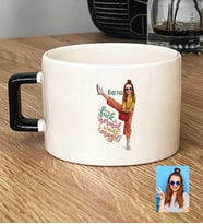 Kişiye Özel Karikatürlü Fuck Normal I Want Magic Lüks Fincan Doğum Günü Hediyesi