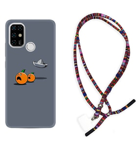Casper E30 F20 X20 Kılıf Boyun Asklı Rasta Silikon Orange Escape 1374