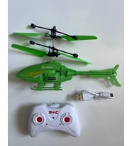 Uzaktan Kumandalı Helikopter 18 Cm Yeşil Renkli