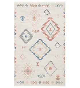 Bespoky Eberndorf Mavi Patchwork Pamuklu El Dokuması Alan Halısı