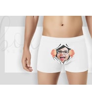 BK Gift Kişiye Özel Karikatürlü Eğlenceli Beyaz Erkek Boxer, Yıl Dönümü/ Doğum Günü / Sevgililer Günü Hediyeleri,  Erkek Arkadaş Hediye, Esprili Hediye-15