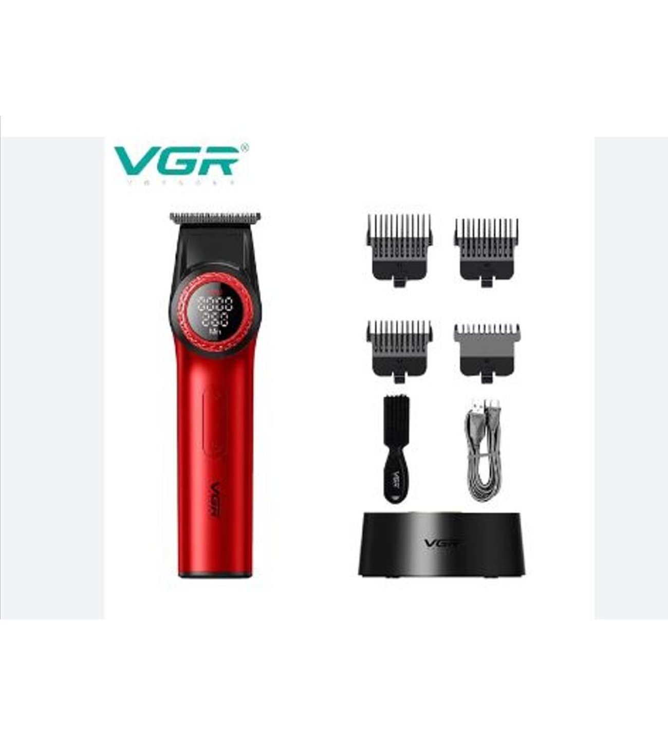 新品・正規品・保障付 VGR V-977 トリマー コードレス レッド VGR - Trimmer Cordless Red V-977 berber 8000 devir/dakika T-Blade