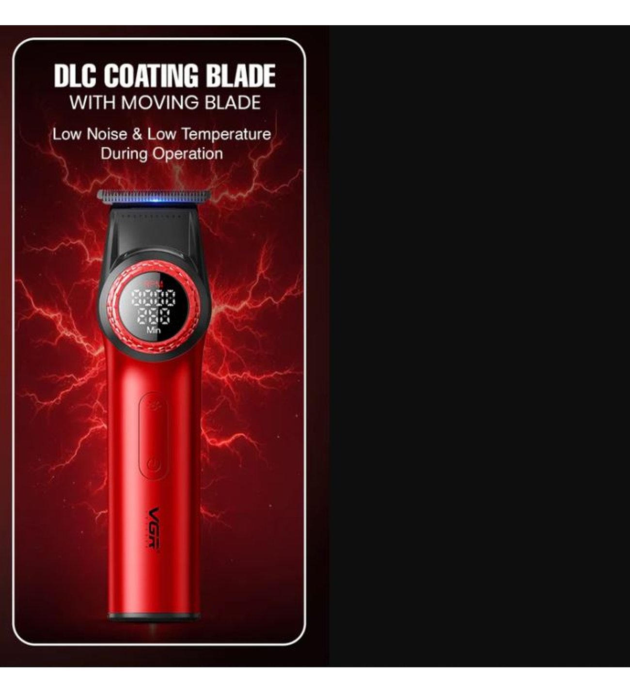 VGR - Trimmer Cordless Red V-977 berber 8000 devir/dakika T-Blade