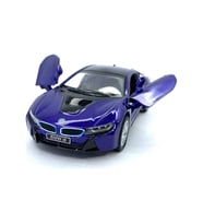 Kinsmart Bmw I8 - Çek Bırak Lisanslı Model Araba, Oyuncak Araba 1:36 Lacivert