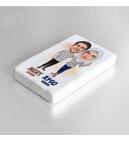 Kişiye Özel Uyumlu Çiftler Karikatürlü Taş Buzdolabı Magneti