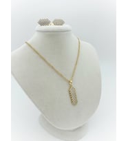 XUPING JEWELRY 14 Ayar Altın Kaplama, Zirkon Taşlı Takım Kolye