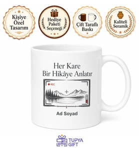 Video İçerik Üretenlere Kamera Kayıtta Yönetmen Vizörü Hediye Kupa Bardak