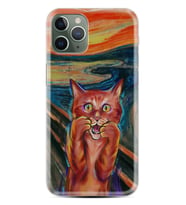 Apple iPhone 11 12 13 14 Pro Max Kılıf Desemli Silikon Tablo Cat 1788