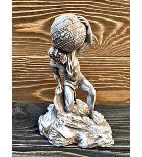Atlas Heykeli Dünyayı Taşıyan Adam 16 Cm Masa Üstü Vitrin Konsept Figür