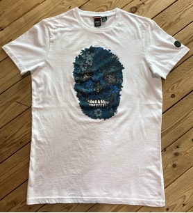 %100 COTTON ERKEK T-SHIRT YIKAMALI DİJİTAL BASKILI (Beyaz)