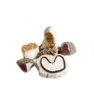 Sıralı Garnet Bayan Kolye  (B34)