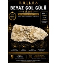 Sertifikalı Beyaz Çöl Gülü Selenit Taşı Kütle - 15 cm Koleksiyonluk Doğal Tek Parça