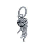 Kadın Uçan Spıderman Temalı Gümüş Charm