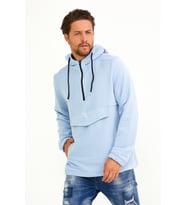 Erkek Kapşonlu Regular Fit Yarım Ferm.Kargo Cepli İnce Sweatshirt SPR22SW171