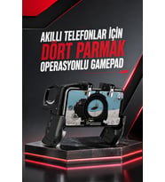 Dört Parmak Destekli Mobil Gamepad Tetikli Oyun Kontrolcüsü