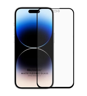 Microsonic Apple iPhone 15 Seramik Matte Flexible Ekran Koruyucu Siyah