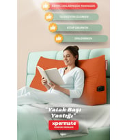 Yatak Başı Yastığı Sırt ve Bel Destek Yastığı 90 cm (Kiremit)