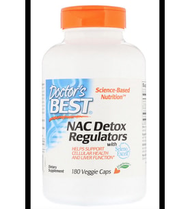 Doctor's Best  N-Acetyl L-Cysteine N.A.C Detox OZELSPORCUGIDALARIN'DAN 180 Veggie Capsul.3744 (Renksiz)