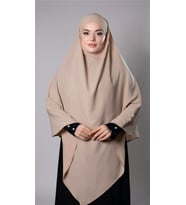 Sütlü Kahve Pratik Hazır Geçmeli Tesettür Eşarp Medine İpeği Bağcıklı Sufle Hijab 2301_26