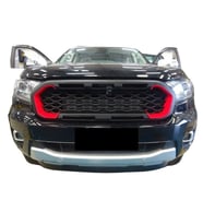 Ford Ranger Uyumlu T8 Ön Panjur Seti 2018 Ve Üzeri Ledli Mustang Logolu