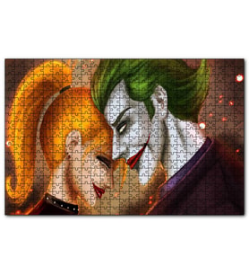 Cakapuzzle Joker And Harley Quinn Görseli  Puzzle Yapboz MDF (Ahşap) (120 Parça)