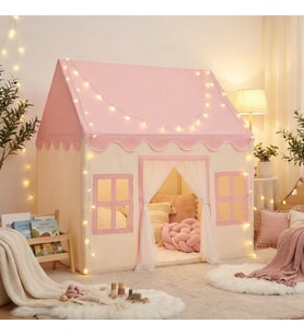 Pembe Oyun Çadırı Masal Evi Çocuk Oyun Evi Pembe Rüya Evi Renkli Oyun Çadırı Oyun Alanı