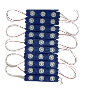 10 Adet 12 Volt 1.2 Watt 3 Lensli Turkuaz 2835 SMD Led Modül IP65
