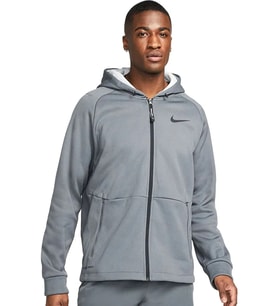 Nike Pro Terma Fit Sphere Full Zip Men's Hoodie Erkek Kapüşonlu Terma Fit Sweatshirt Gri