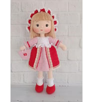 Pembe Yaban Gülü Bebek Amigurumi Organik Oyuncak