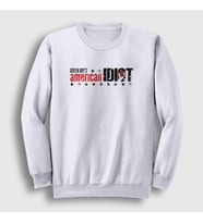 Presmono Unisex Beyaz American Idiot V2 Green Day Sweatshirt 55261tt (Beyaz)
