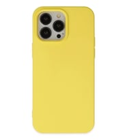 Newface Apple iPhone 14 Pro Kılıf Nano içi Kadife Silikon - Sarı