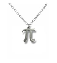 Infinite Pi – Pi Sayısı Figürlü Matematik Unisex Kolye (60 cm Zincirli) (Gümüş)