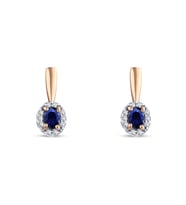 0.41 Karat Safir Pırlanta Küpe