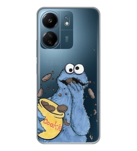 Xiaomi Redmi 13C Uyumlu Susam Sokağı Kurabiye Canavarı Desenli Şeffaf Telefon Kılıfı