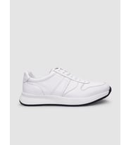 %100 Hakiki Deri Beyaz Bağcıklı Erkek Sneaker