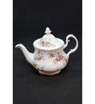 Lavender Rose Tombul Form Antika Porselen Çay/Kahve Demliği 500 ml Orta Boy