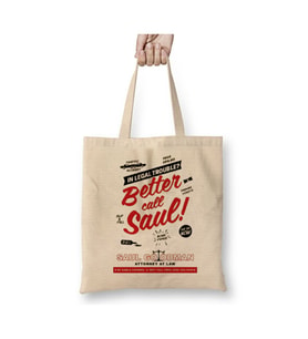 Better Call Saul Beyaz Bez Çanta Uzun Saplı Alışveriş Çantası Plaj Çantası