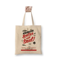 Better Call Saul Beyaz Bez Çanta Uzun Saplı Alışveriş Çantası Plaj Çantası