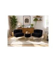 ÇAY SETİ İKİLİ KOLTUK BERJER VE PUF TAKIMI (SALON, BALKON, OFİS) 3 'LÜ TAKIM