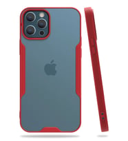 Pilelistore   iPhone 12 Pro Max Kılıf Platin Silikon - Kırmızı