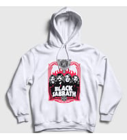 Presmono Unisex Beyaz Band V2 Black Sabbath Kapüşonlu Sweatshirt 376057tt