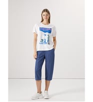 LCW ECO İndigo Beli Lastikli Kadın Jean Kapri
