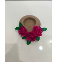 Güllü Mumluk - Dekoratif Ev Aksesuarı