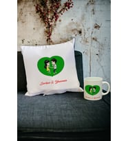 En Güzel Sevgili Hediyesi Kupa Bardak ve Yastık Set 006 (Beyaz)