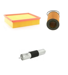 Bosch Filtre Bakım Seti BMW 5 SERİSİ E39 528i Benzin 1996-2001 Hava + Yağ f. + Yakıt Filtre Bosch