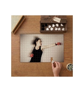Kadın Boksör - Spor Tasarımı 240 parça Ahşap Puzzle Ahşap Kutuda MP00970